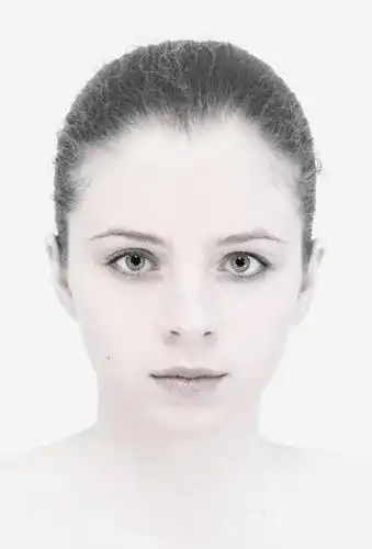 西方人,成年人,脸,头,脸颊,头发,一个人,竖图,特写,白色背景,正面