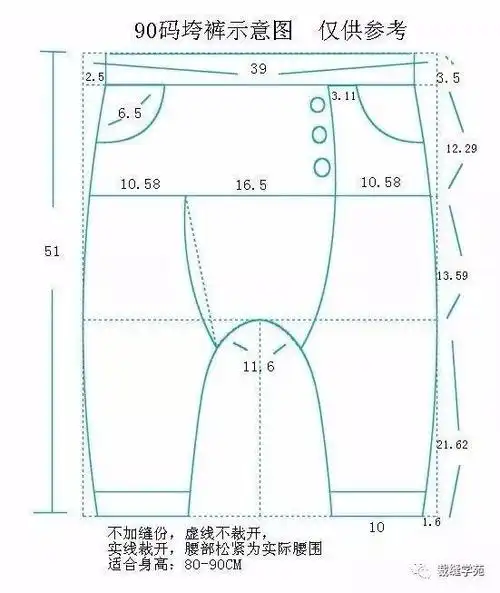 儿童垮裤裁剪图集那么潮那么好做