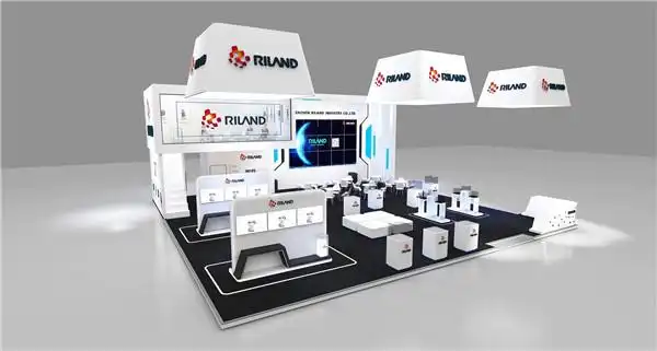 深圳产品设备展双层展台设计稿图效果展示