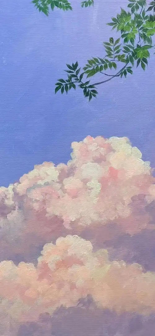 蓝色水彩画壁纸