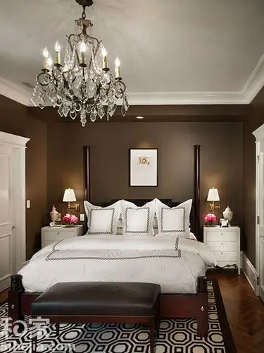 醇香的冬日暖居九个咖啡调的卧室配色组图