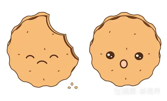 可爱回力卡通饼干上白色背景矢量图孤立插画-正版商用图片1pzav9-摄图