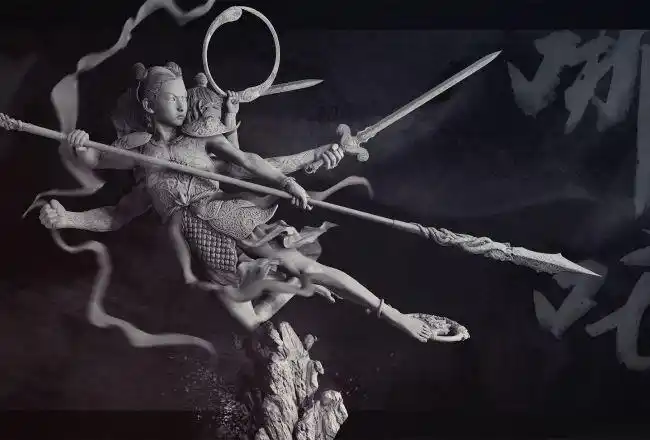 熟悉又陌生的中国神话系列——1/4 哪吒 雕像