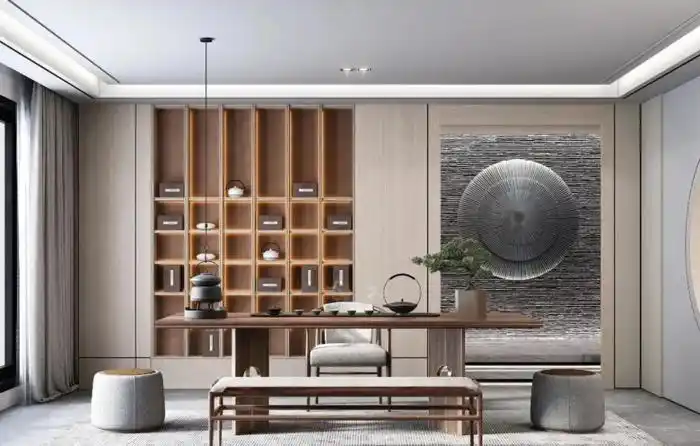 18款轻奢新中式茶室赏析,一隅禅意,至美东方【茶室设计效果图】
