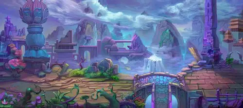 横版场景原创步骤图|插画|游戏原画|zs创_原创作品-站酷(zcool)