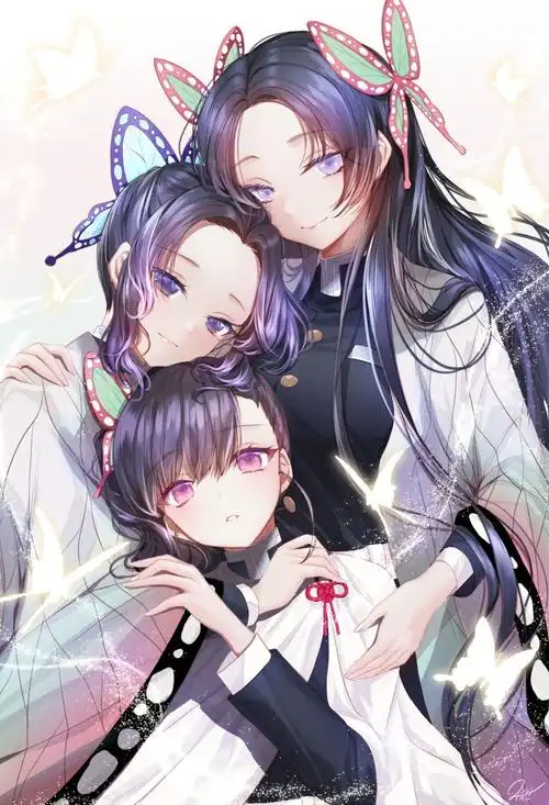 动漫人物壁纸蝴蝶忍三姐妹鬼灭之刃