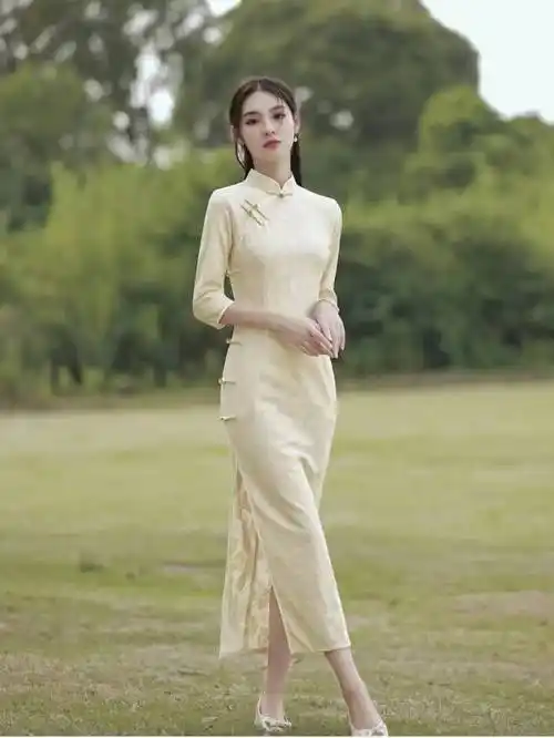 原创旗袍搭配什么鞋子好看旗袍美女高级感穿搭