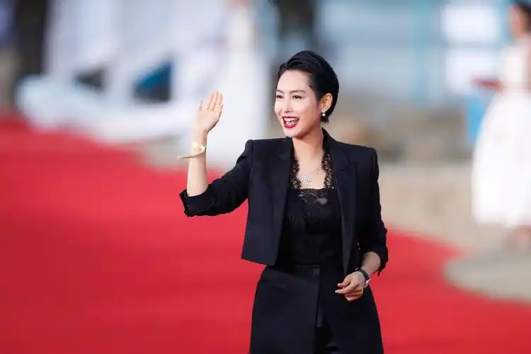 前不久,演员朱茵亮相首届海南岛国际电影节闭幕式.