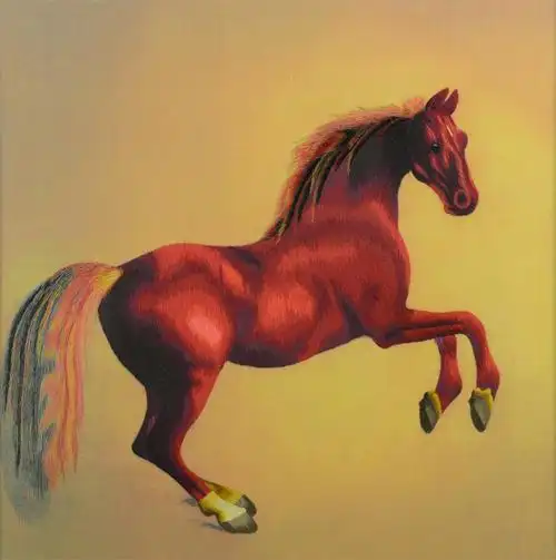 蜀绣单面绣 《汗血宝马》