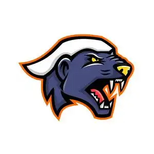 卡通搞笑蜜獾孤立在白色背景上蜜獾蜜獾在南非克鲁格国家公园徽章吉祥