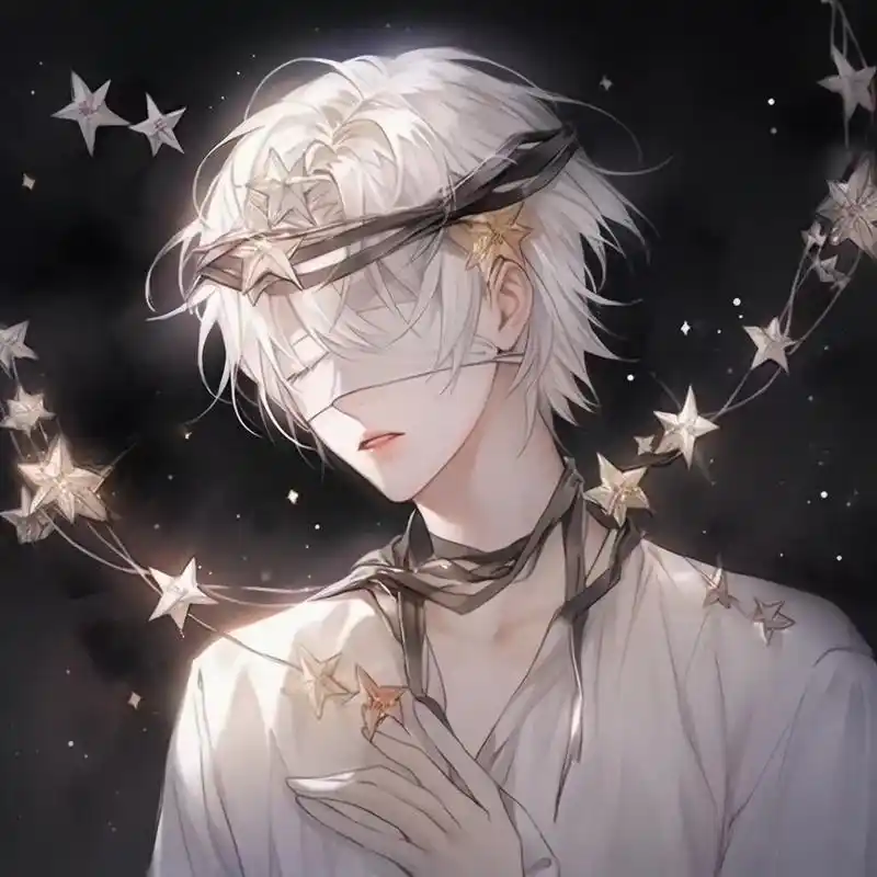 凄美银发男生蒙眼系列头像 #壁纸 #锁屏壁纸 #手机壁纸 @ - 抖音