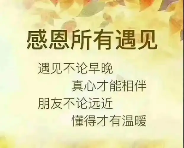 感恩所有遇见