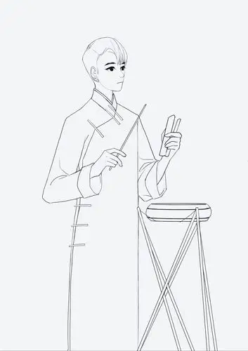 是我画的第一幅,大鼓真的太戳我了