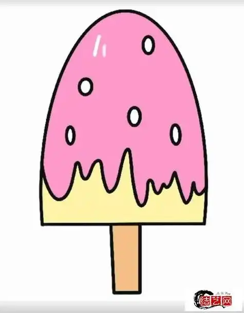 彩色冰淇凌简笔画