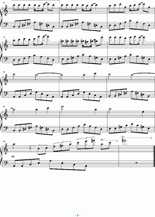 周杰伦迷迭香钢琴谱