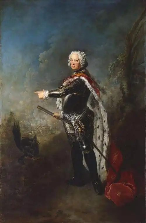 腓特烈大帝(腓特烈二世)于1740年继承王位,当时神圣罗马帝国皇帝查理