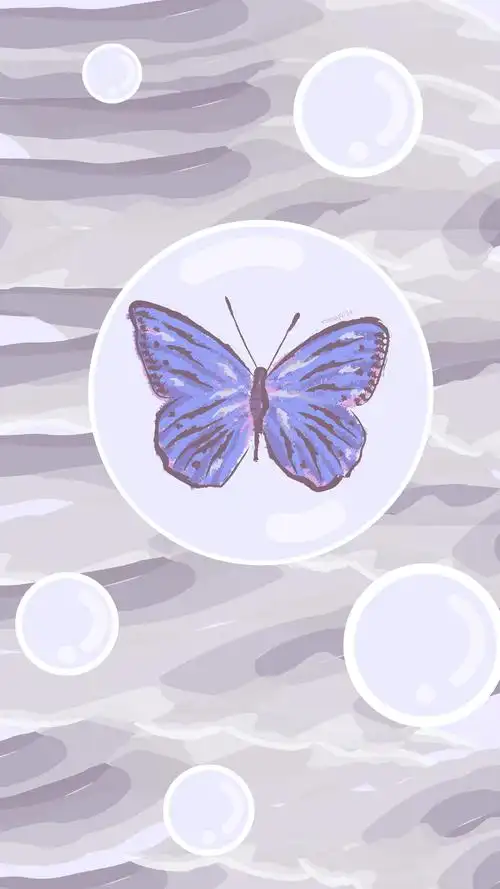 蝴蝶壁纸手绘壁纸手机壁纸 - 堆糖,美图壁纸兴趣社区