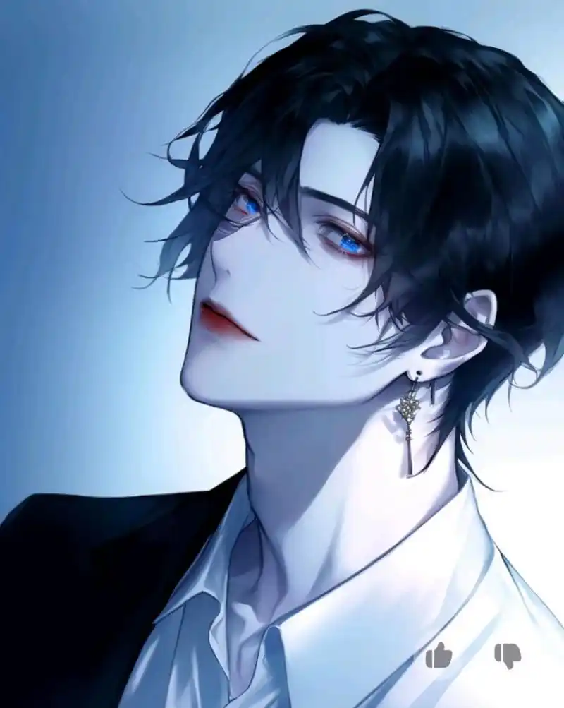 glow  黑发蓝瞳的帅哥 刷个头像刷了好久,真的是.