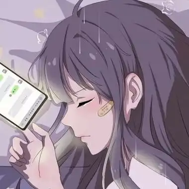 高清微信单人情头一男一女分开动漫图片