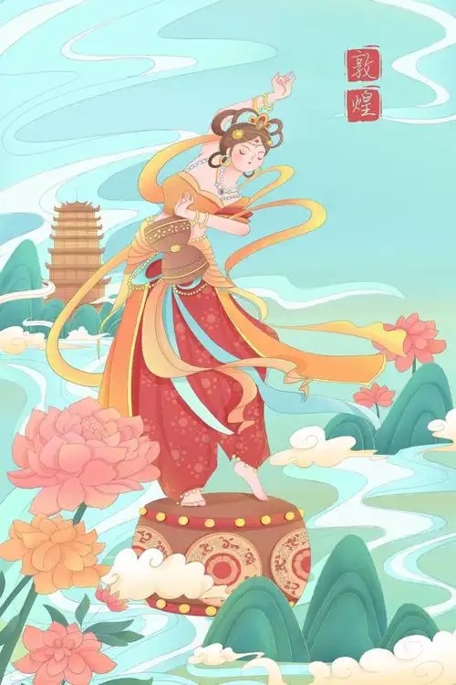 敦煌中国古风插画手绘精品图片分享 - 知乎