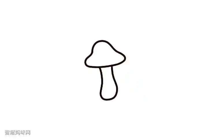可爱蔬菜简笔画香菇怎么画
