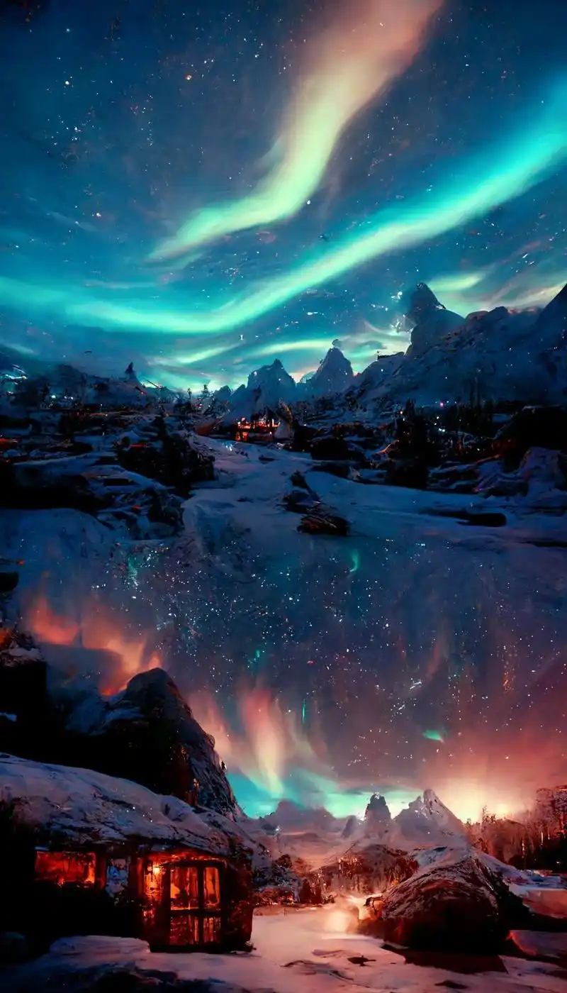 梦幻雪景.观看建议调高亮度一定会治愈到你的#手机壁纸 ##图 - 抖音