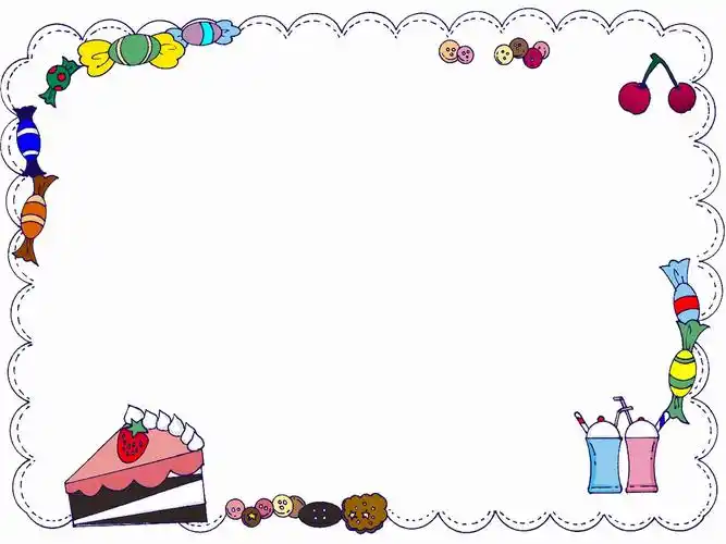 创意黑板报花边图案-美食花边图片1