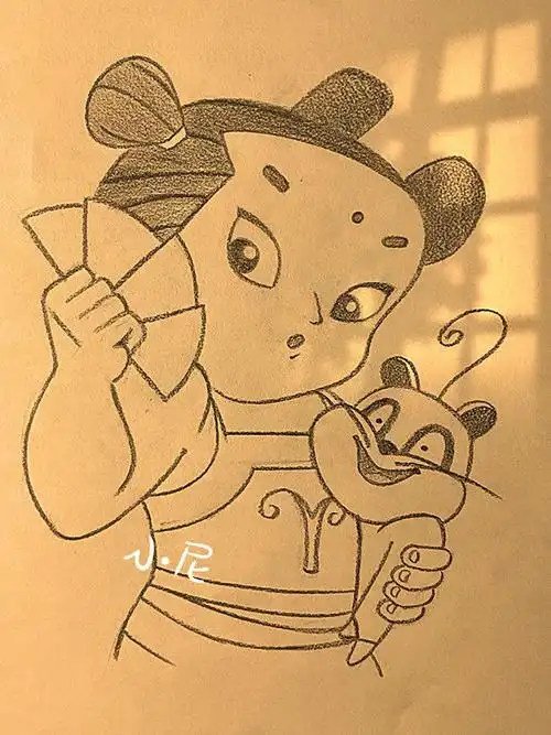 小哪吒绘画教程#绘画过程  #绘画教程  #教你画  #一起画画  #寻找