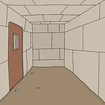 空,牢房,卡通,背景,门