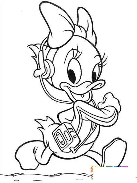 可爱的唐老鸭_儿童卡通简笔画图片4