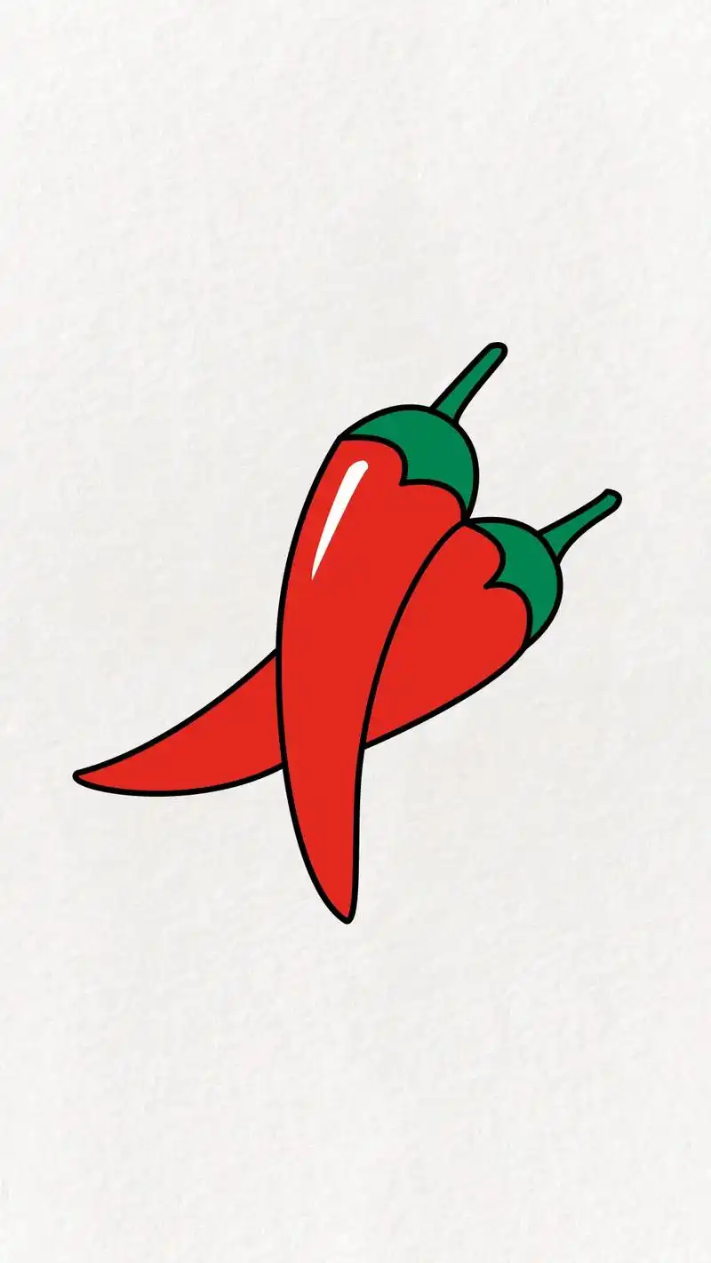 喜欢吃辣椒的举个手,教你简单画一个辣椒#简笔画 #零基础学画 - 抖音