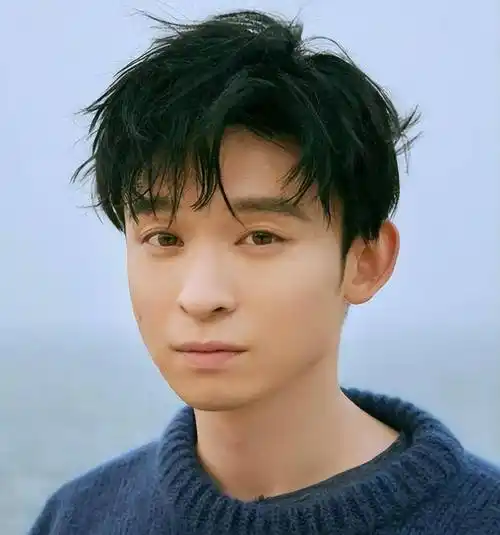 董子健受家庭熏陶,天生高发,风一吹,头脑就清醒.