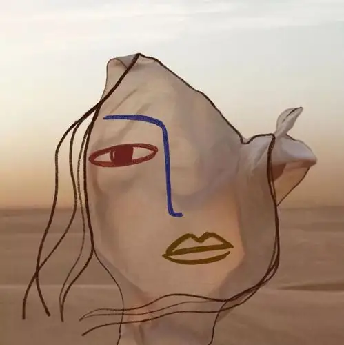 她的抽象画特别适合做头像