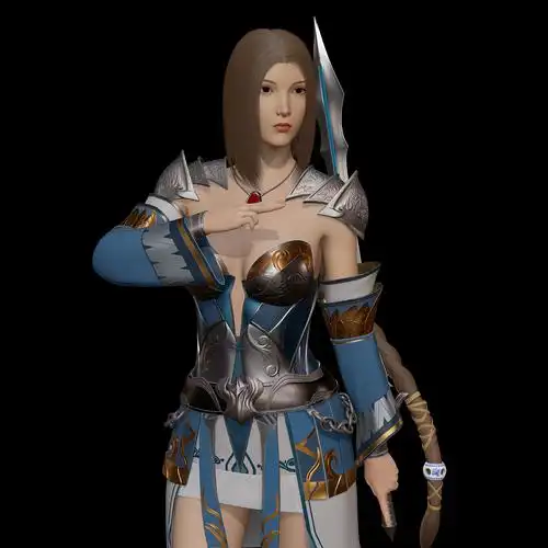 次世代游戏角色—女剑士|三维|人物/生物|红糕 - 原创作品 - 站酷