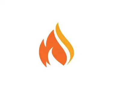 火火焰 logo 模板矢量照片