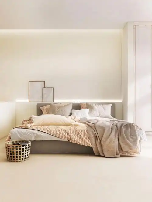 卧室装修分享|奶油色氛围,既干净又治愈75