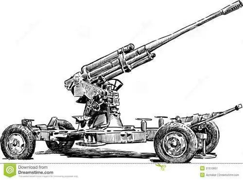 火炮简笔画图片高射炮怎么画简笔画简笔画高射炮火炮武器简笔画图片