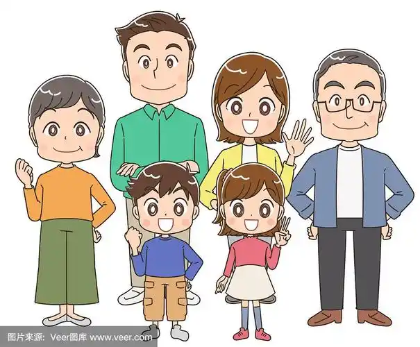 一个六口之家的全家福