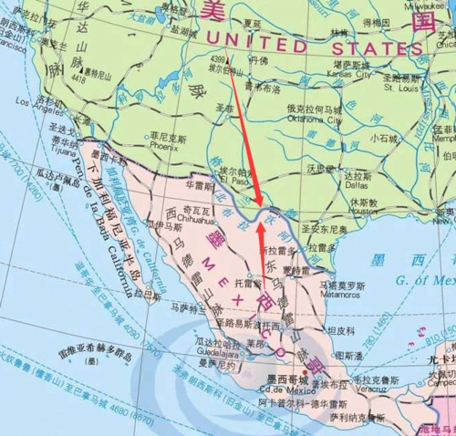 北美洲有个叫格兰德河,拉沃河,北布的地方吗?