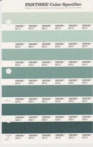 621u,622u,623u,624u,625u,626u,627u 76u pantone 单张 色卡