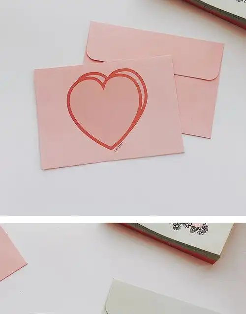 萌氏自制韩国同款粉爱心信封ins卡通表白信封小清新可爱卡片纸袋mazzz