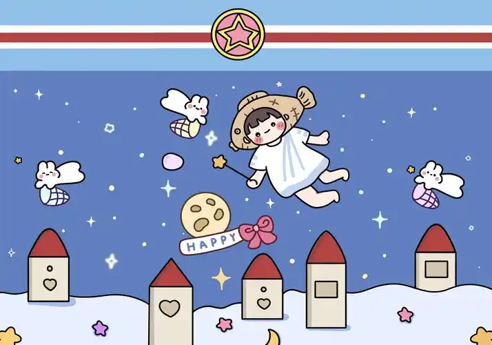 呆萌少女系可爱卡通桌面壁纸