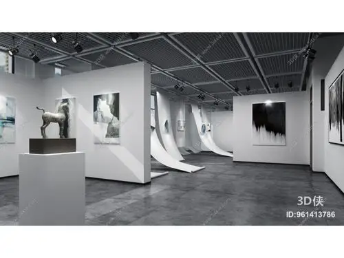 现代展厅 艺术展厅【id:961413786】