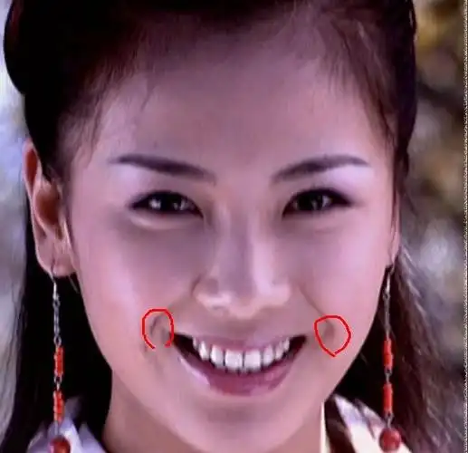 那叫什么 不是酒窝也不是梨涡.就像下图