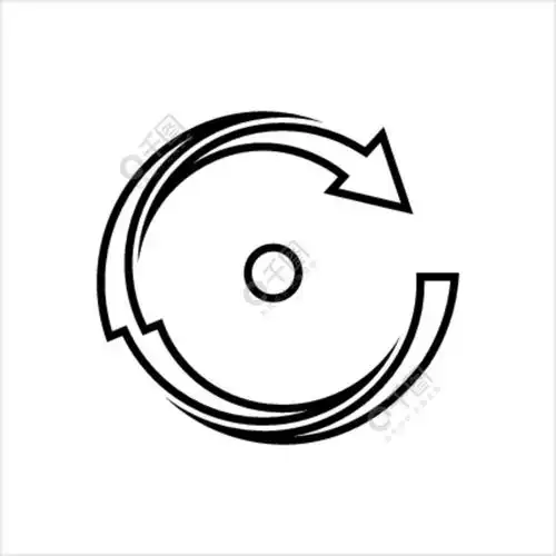 旋转图标旋转图标圆形旋转图标矢量艺术插图