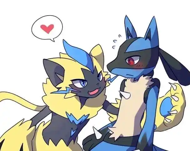 路卡利欧x捷拉奥拉的图片