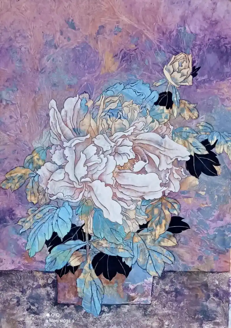 工笔重彩泼彩花鸟画《醉春风》明天开课啦.#一起学画画 #不一 - 抖音