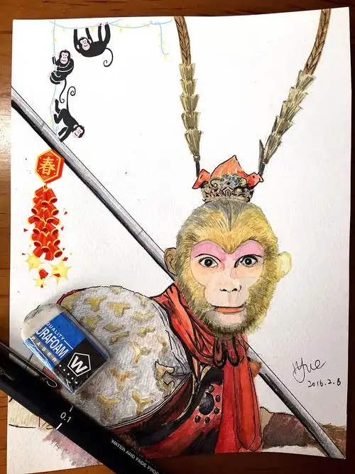 美猴王|绘画习作|插画|溜溜球米卡 - 原创设计作品 - 站酷 (zcool)