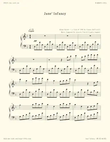 钢琴谱:jane eyre 1996 简爱