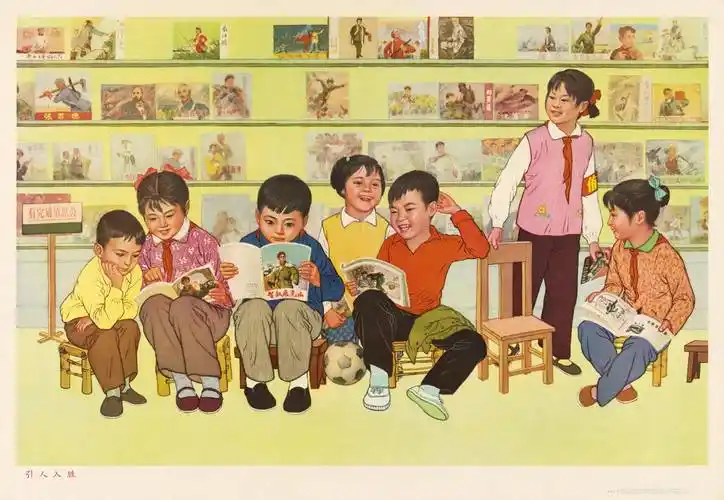 70后上学时的宣传画,那些价值观真亲切啊,如今还剩多少?